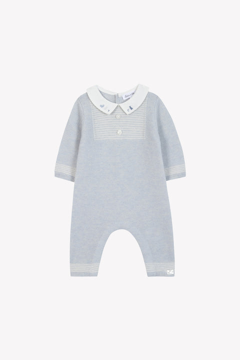 Combinaison longue - Bleu céleste smocks - Image principale