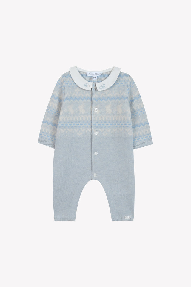 Lange combinatie - Blauw hemel- jacquard - Image principale