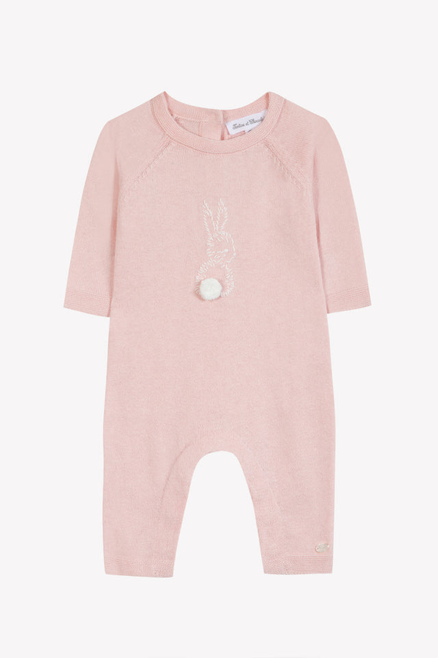 Jumpsuit long - Pale pink Embrodery rabbit - Image principale