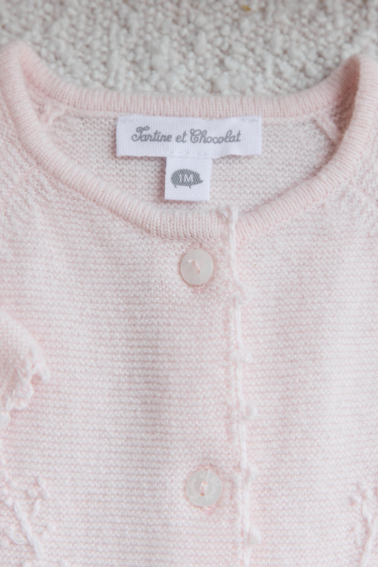 Entero largo - Rosa pálido Bordado