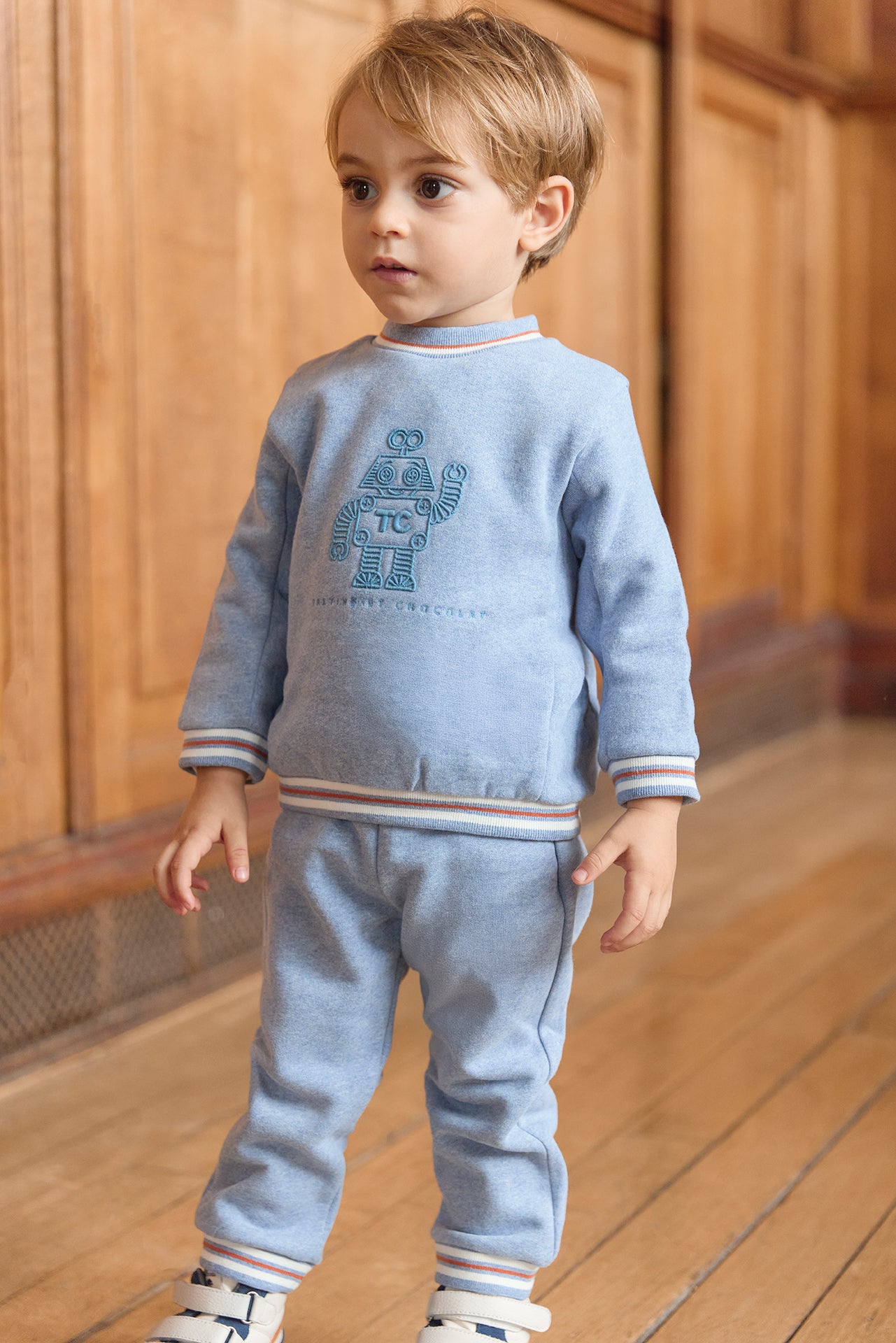 Ensemble jogging - Bleu grisé robot