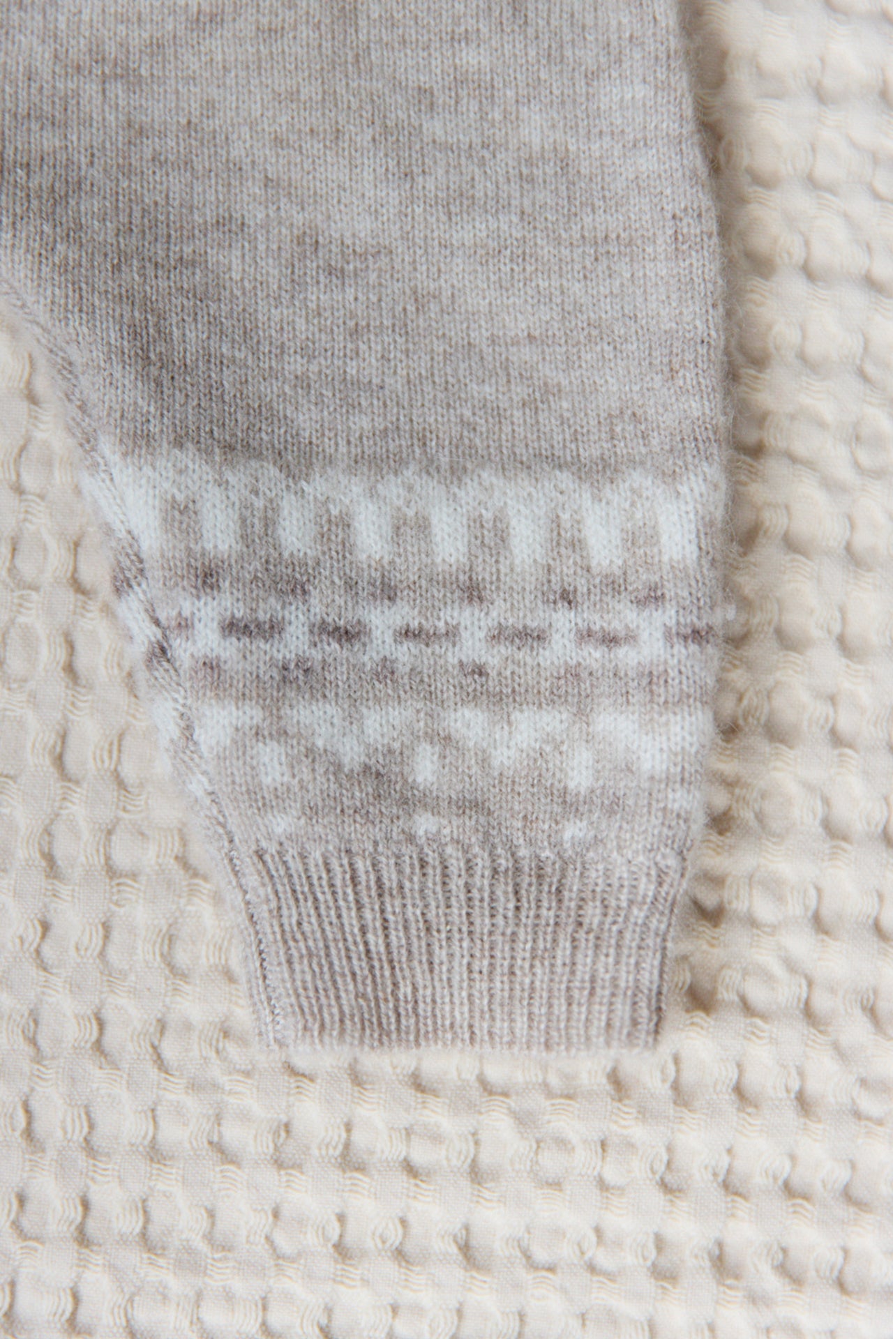 Ensemble long - Greige chiné jacquard