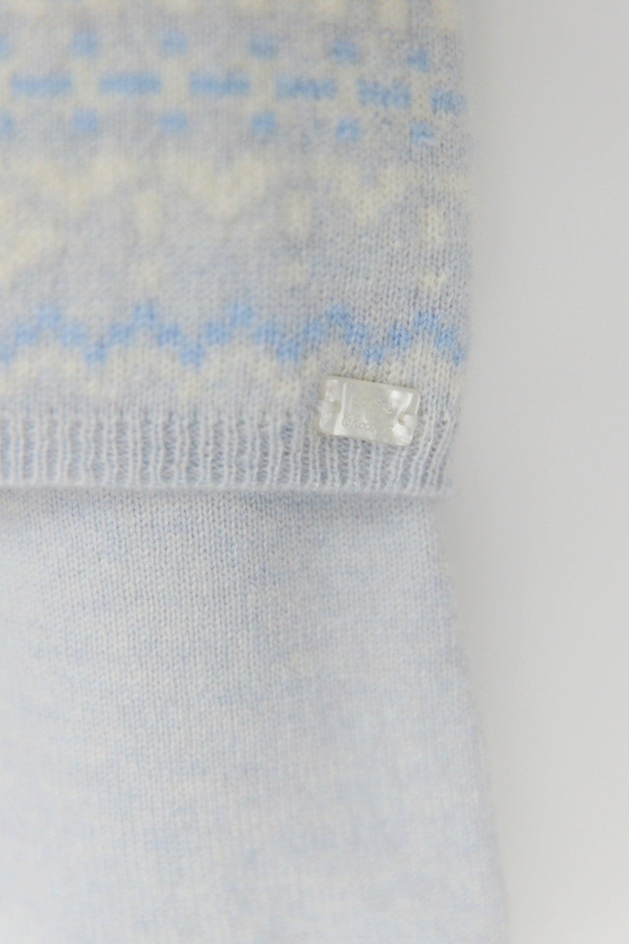 Ensemble long - Bleu chiné jacquard