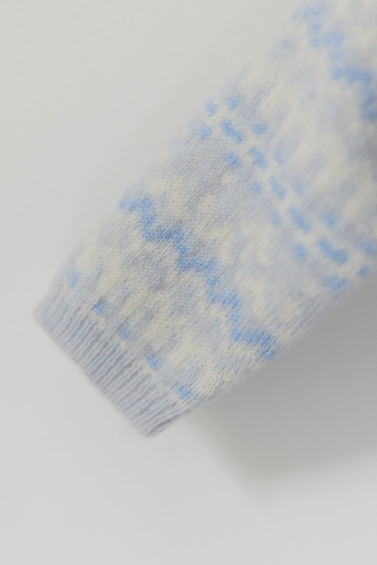 Ensemble long - Bleu chiné jacquard