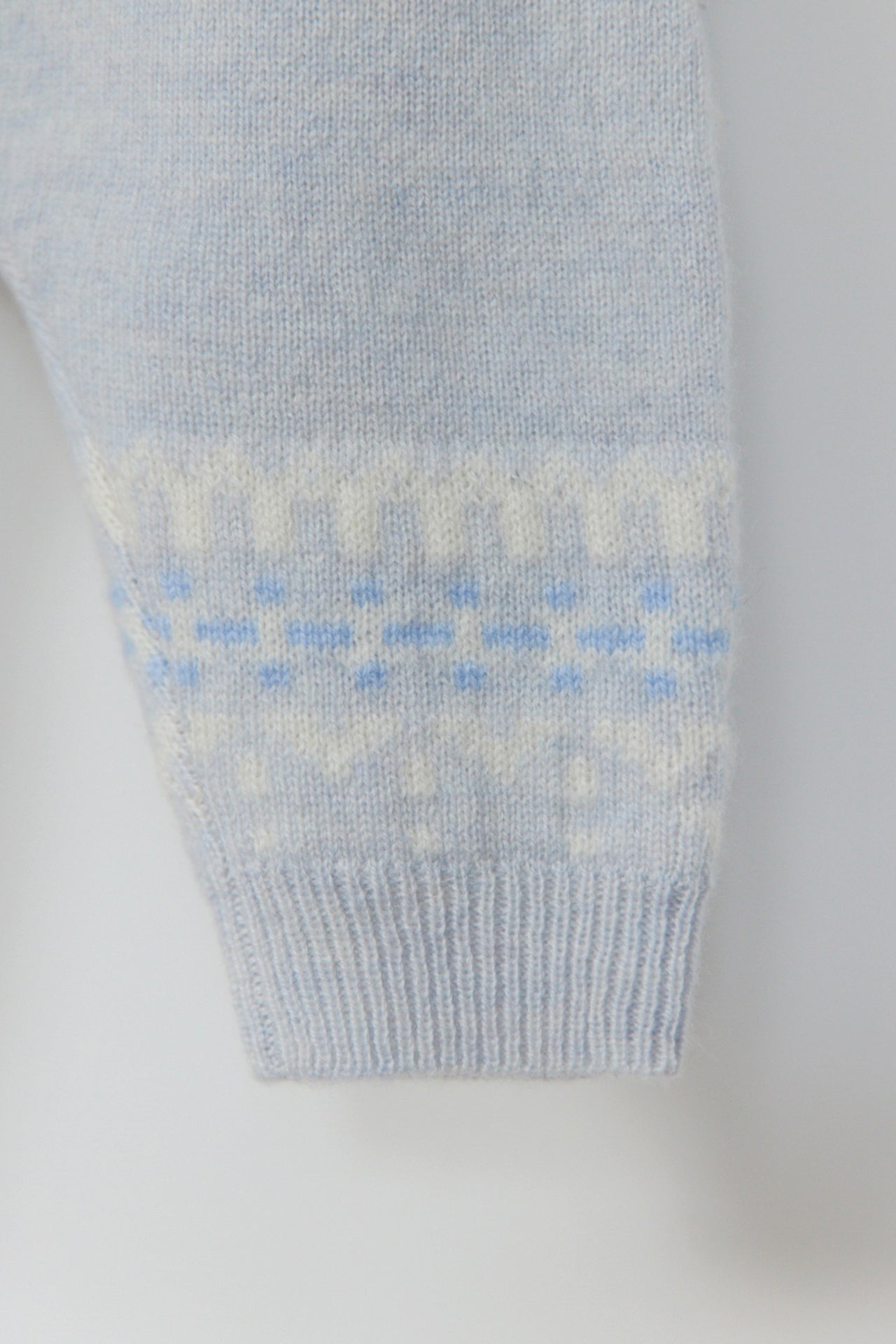 Ensemble long - Bleu chiné jacquard