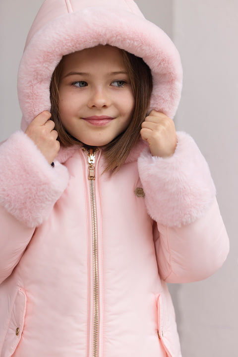 Geschwollene Jacke - Rosa Pulver Wasserabweisend - Image principale