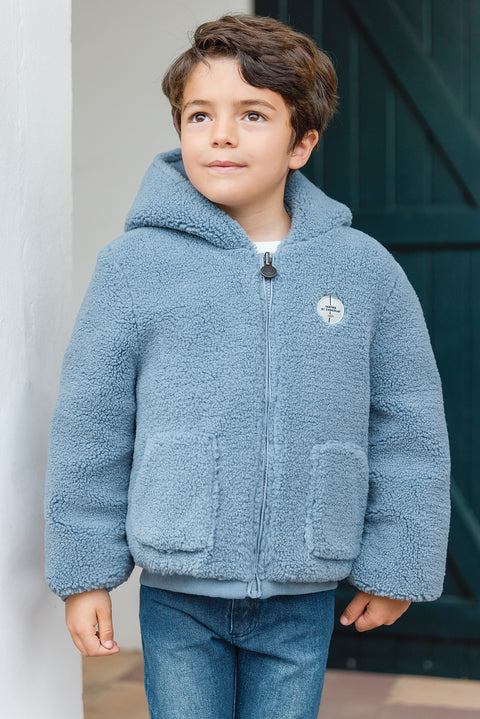 Geschwollene Jacke - Blau Graue Wasserabweisend - Image principale