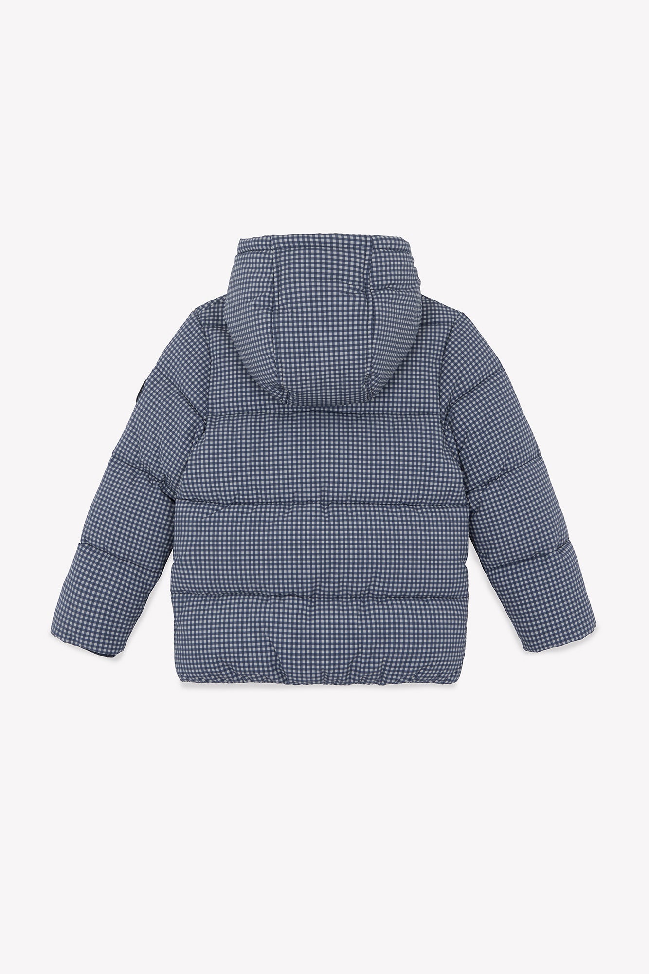 Geschwollene Jacke - Marineblau Zweifarbiges Gingham