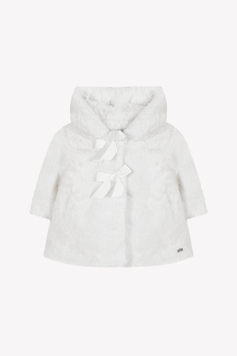 Manteau - Ecru imitation fourrure - Image principale
