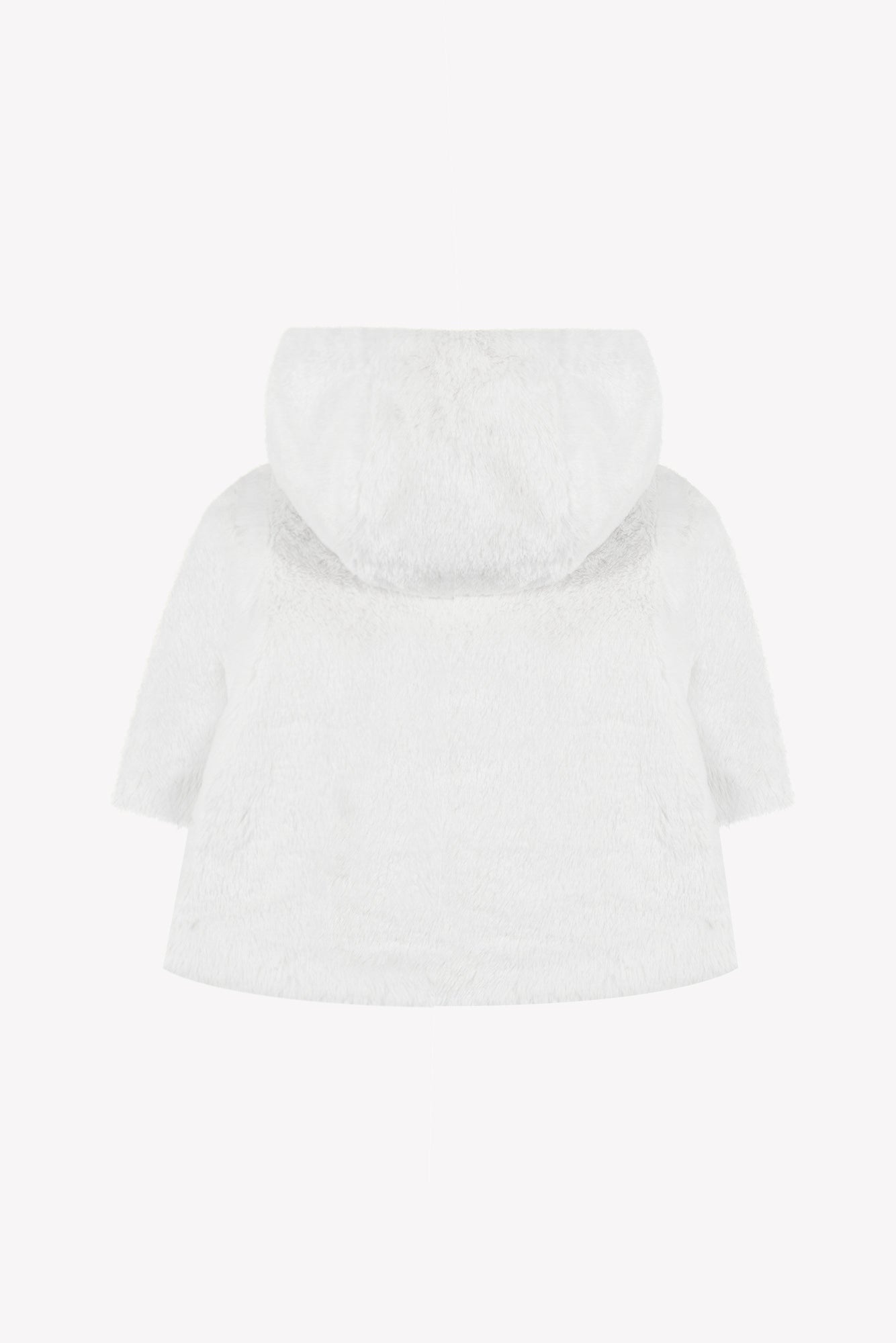 Manteau - Ecru imitation fourrure