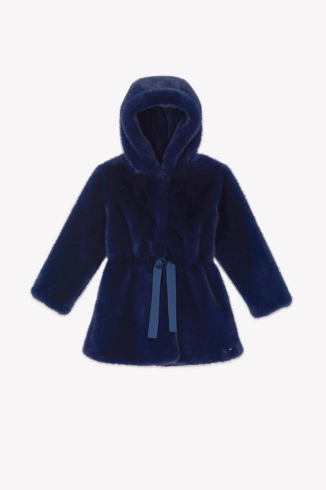 Manteau - Marine imitation fourrure - Image principale