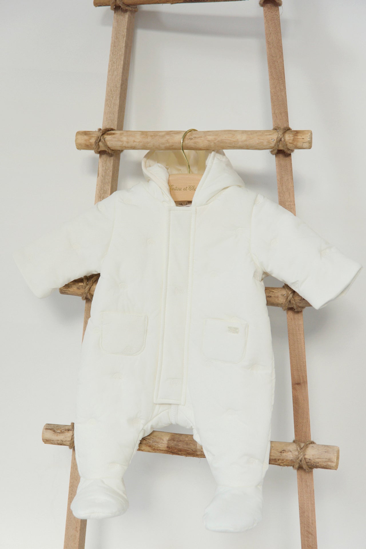 Kombination Einteiler - Ecru gesteppt