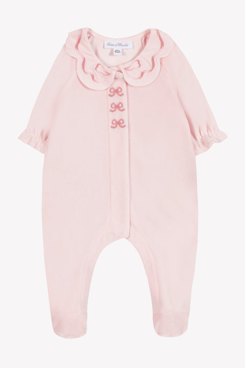 Pyjamas - Pale pink velvet bows - Image principale