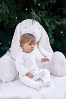 Pyjama - Ecru col velours dentelle