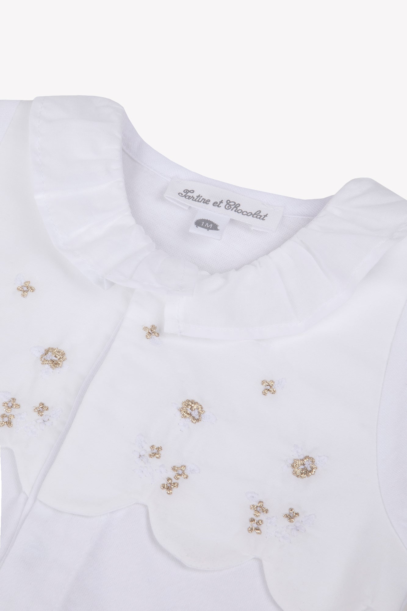 Pyjama's - Wit Kraag met ruches