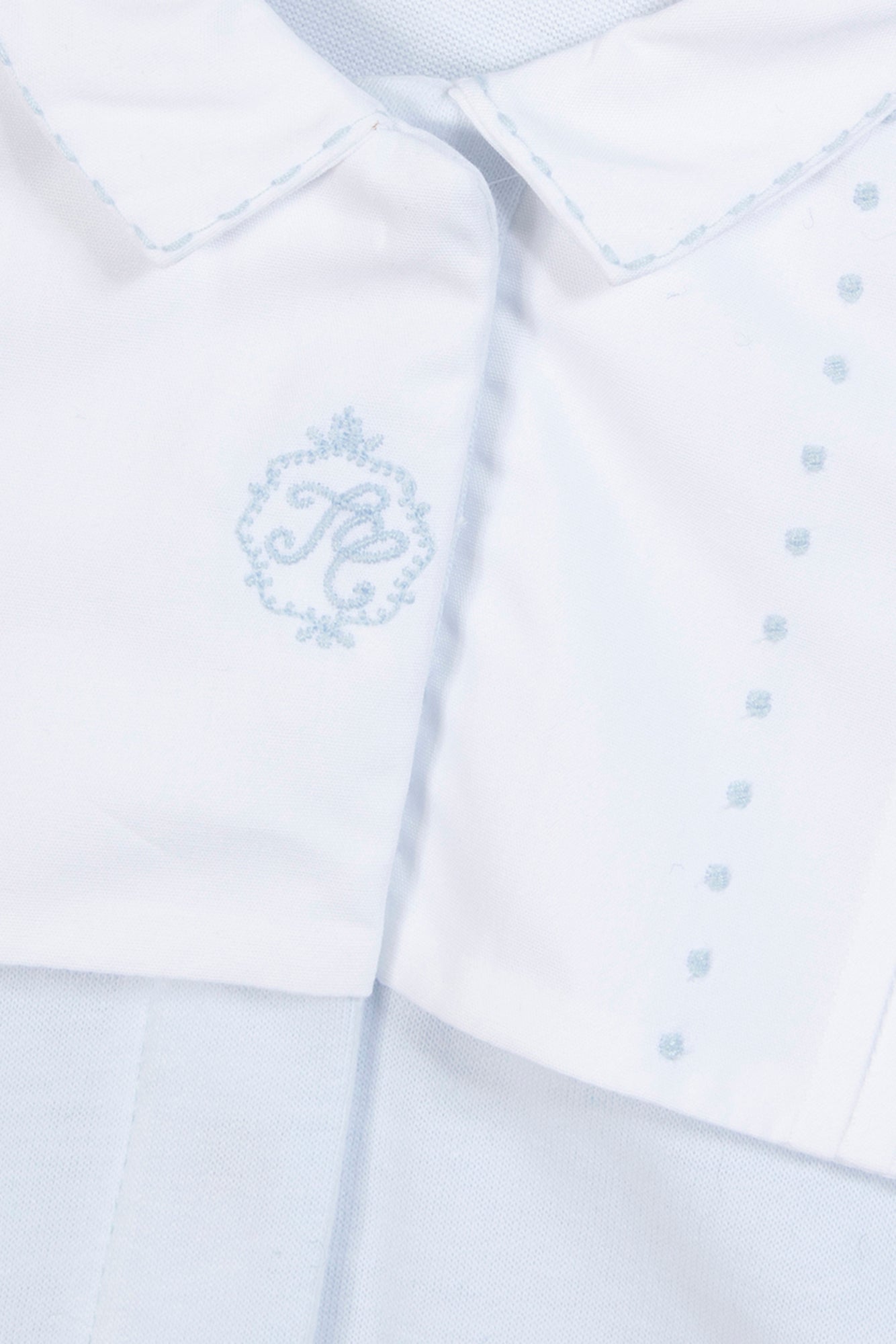 Pyjama - Bleu ciel col pointu