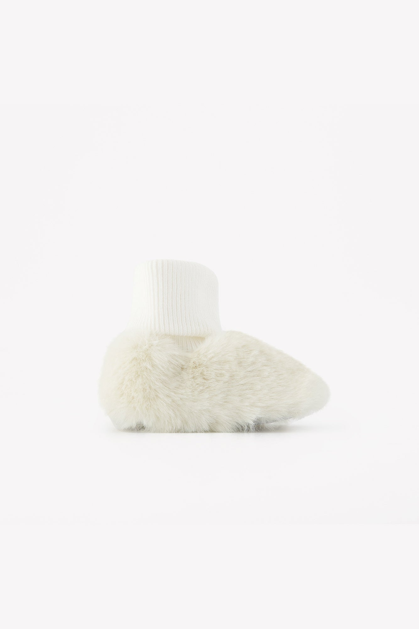 Chaussons - Ecru imitation fourrure