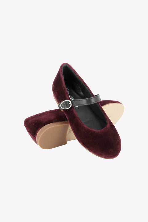 Ballerines - Aubergine Velvet - Image principale