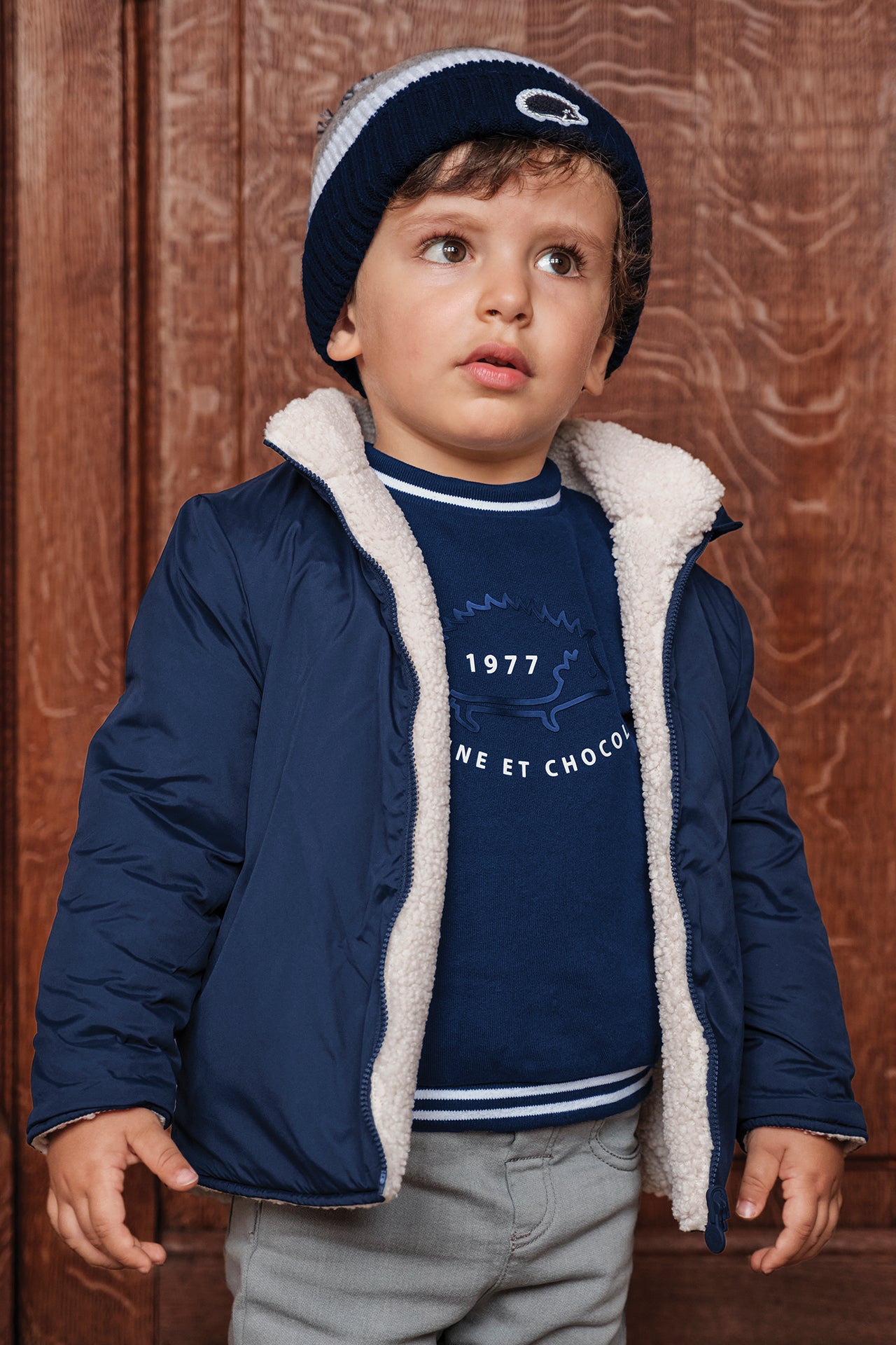 Parka - Marineblau Wasserabweisend