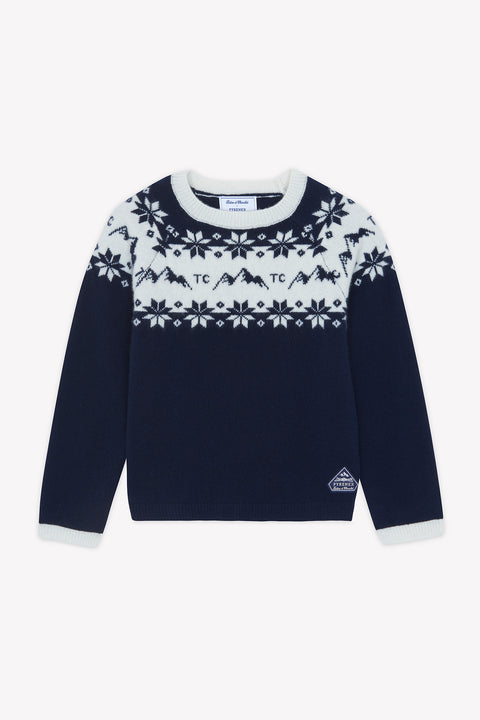 Pull - Marine laine jacquard Pyrenex x Tartine et Chocolat - Image principale