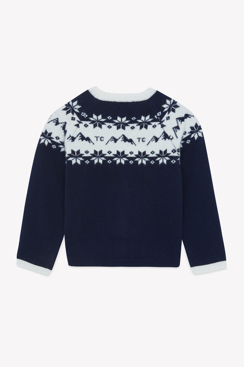 Pull - Marine laine jacquard Pyrenex x Tartine et Chocolat - Image principale