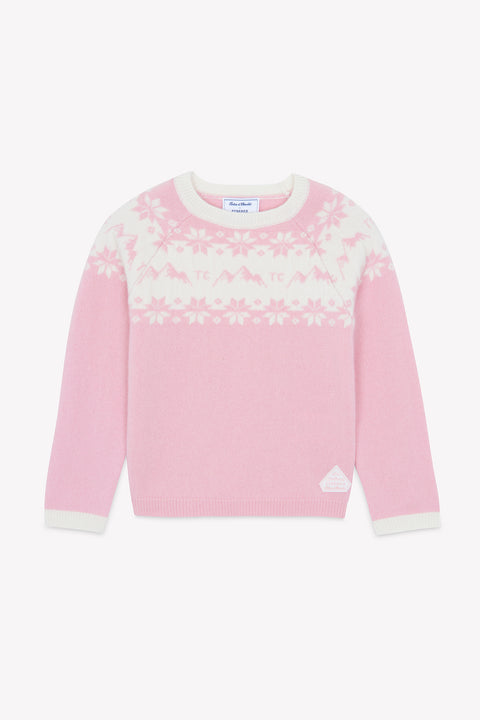 Pull - Rose laine jacquard Pyrenex x Tartine et Chocolat - Image principale