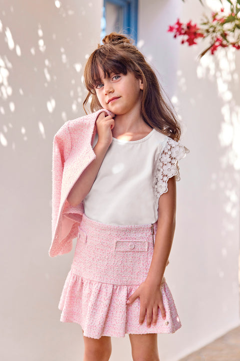 Gonna - Rosa tweed - Image principale