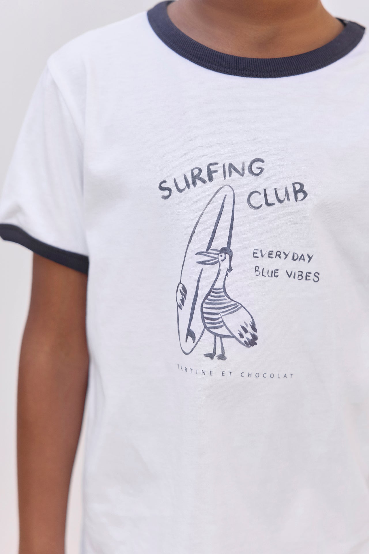 T-Shirt - Weiss Illustration Surfclub