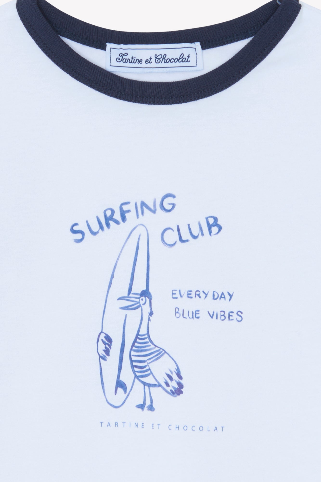 T-Shirt - Weiss Illustration Surfclub