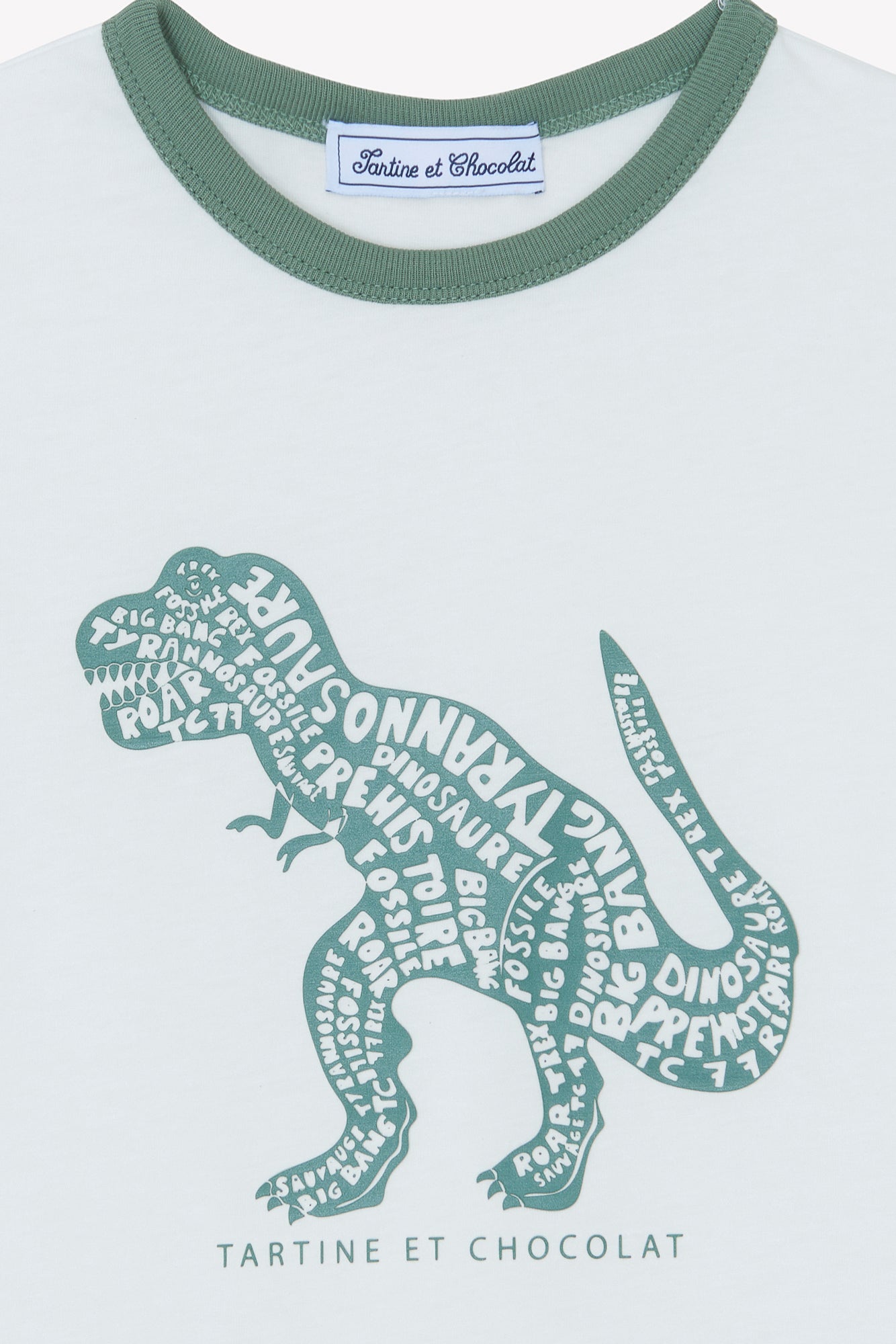 T-Shirt - Ecru Illustration Dinosaurier
