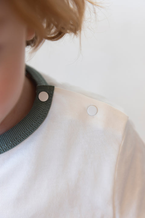 T-shirt - Ecru coton illustration explorateur - Image principale