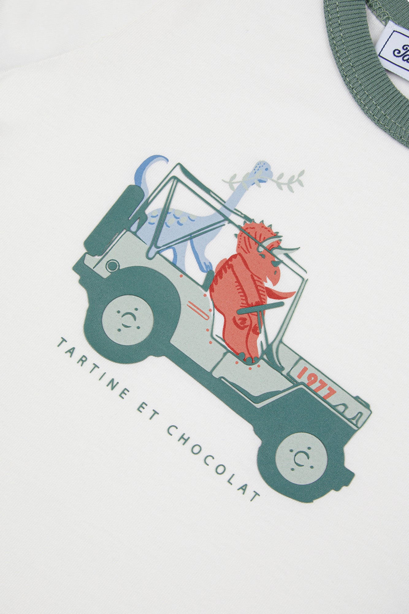 T-shirt - Ecru coton illustration explorateur