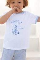 T-shirt -Blanc coton illustration Bord de mer