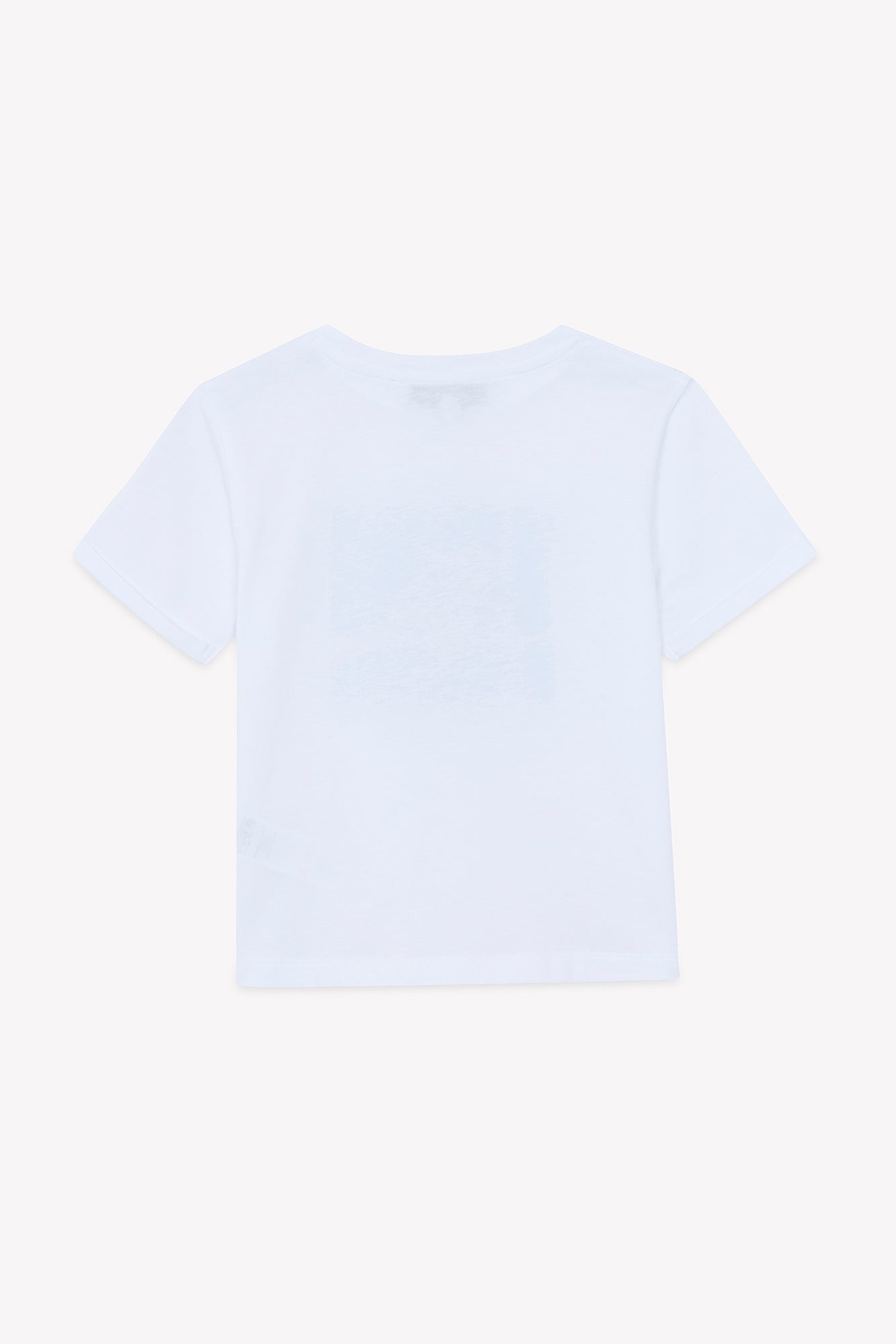 T-Shirt - Weiss Illustration Badminton