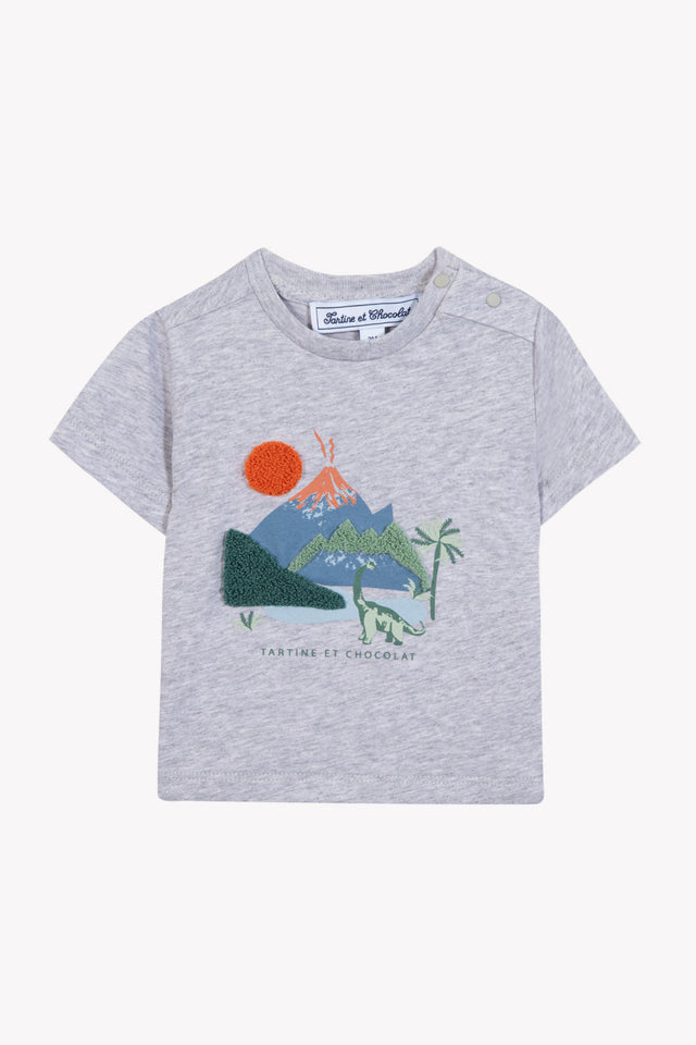 T-shirt - Gris coton explorateur - Image principale