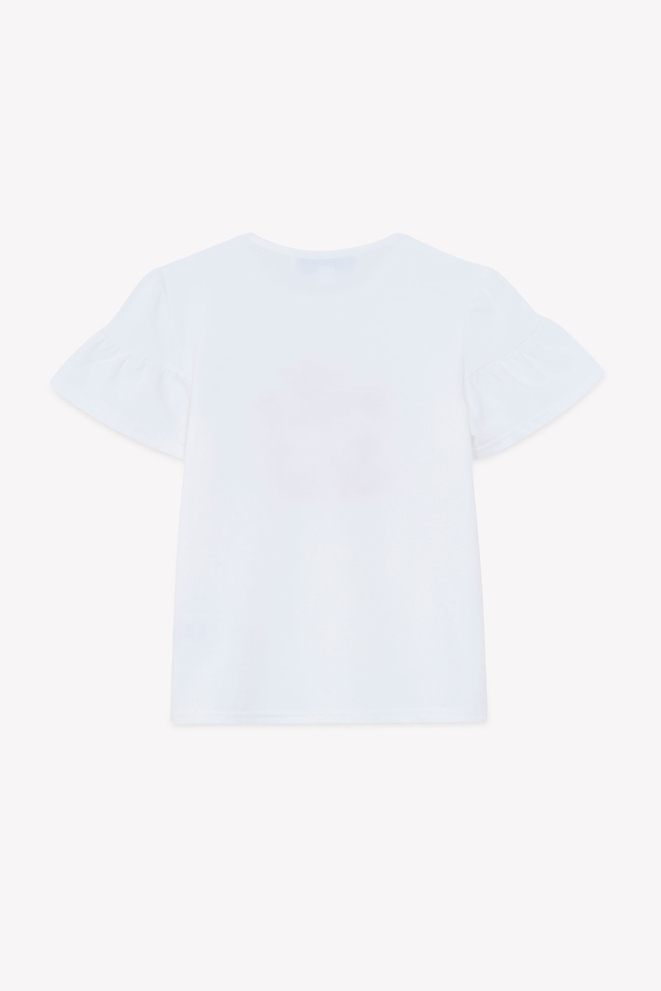 T-Shirt - Rot Stickerei Blume