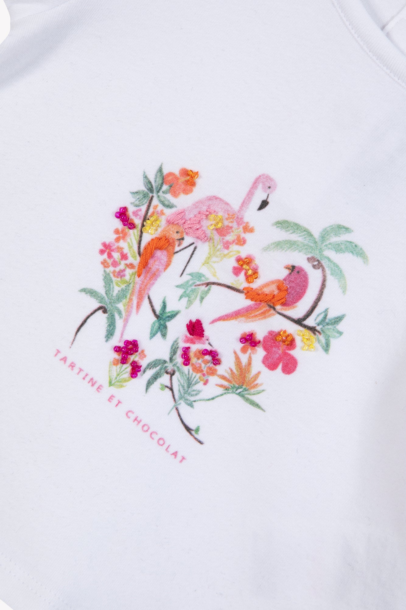 Camiseta - Blanco Ilustración tropicales