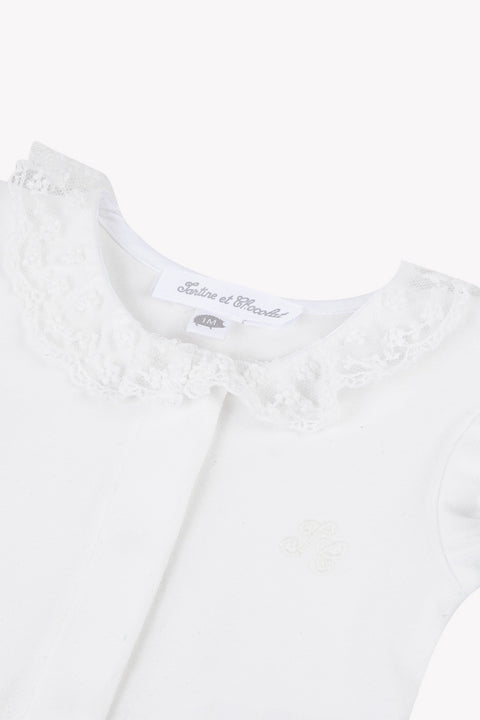 Body - Ecru Baumwolle Stickerei - Image principale