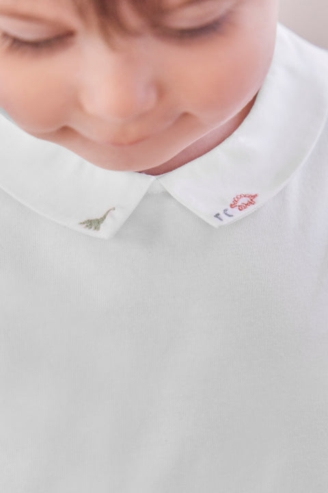 Body - Ecru Stickerei Dinosaurier - Image principale