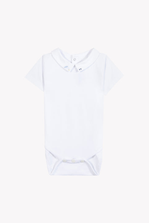 Body - Blue cloud cotton Pointed collar - Image principale