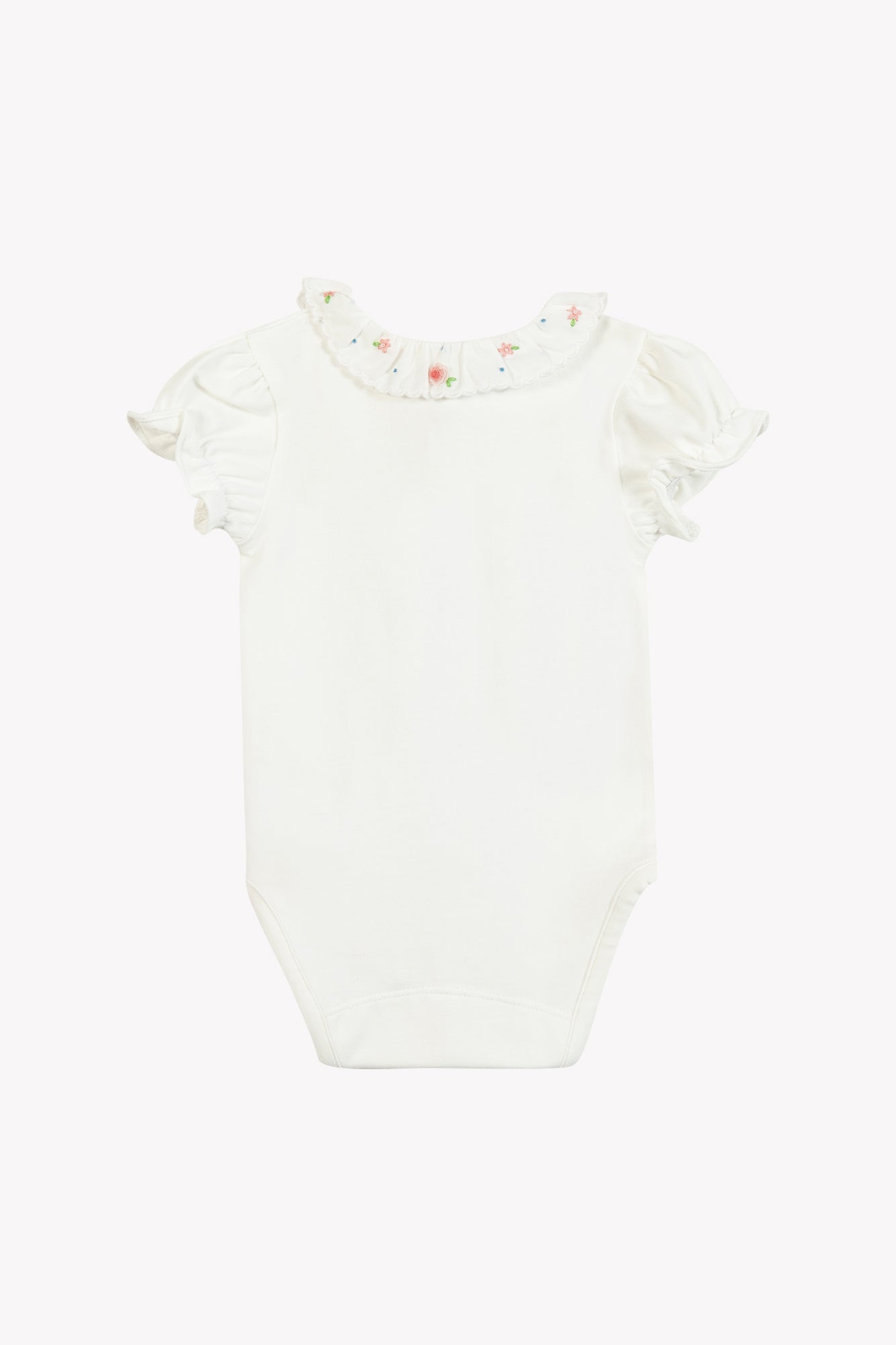 Body - Ecru Kragen Blumenrüsche