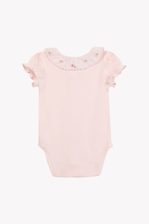 Body - Rosa Rüschenkragen Stickerei - Image principale