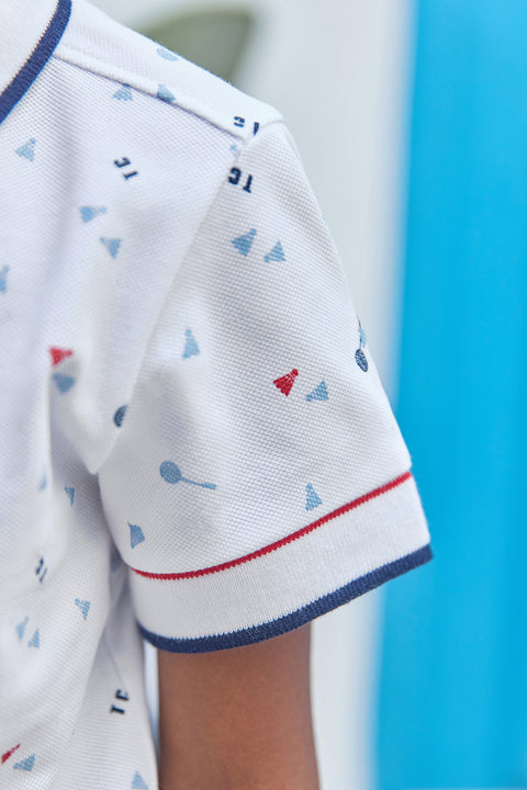 Poloshirt - Weiss Baumwollsportverein - Image principale