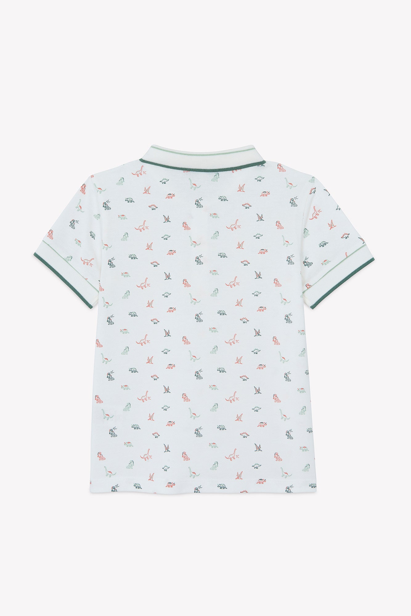 Poloshirt - Ecru DruckDinosaurier