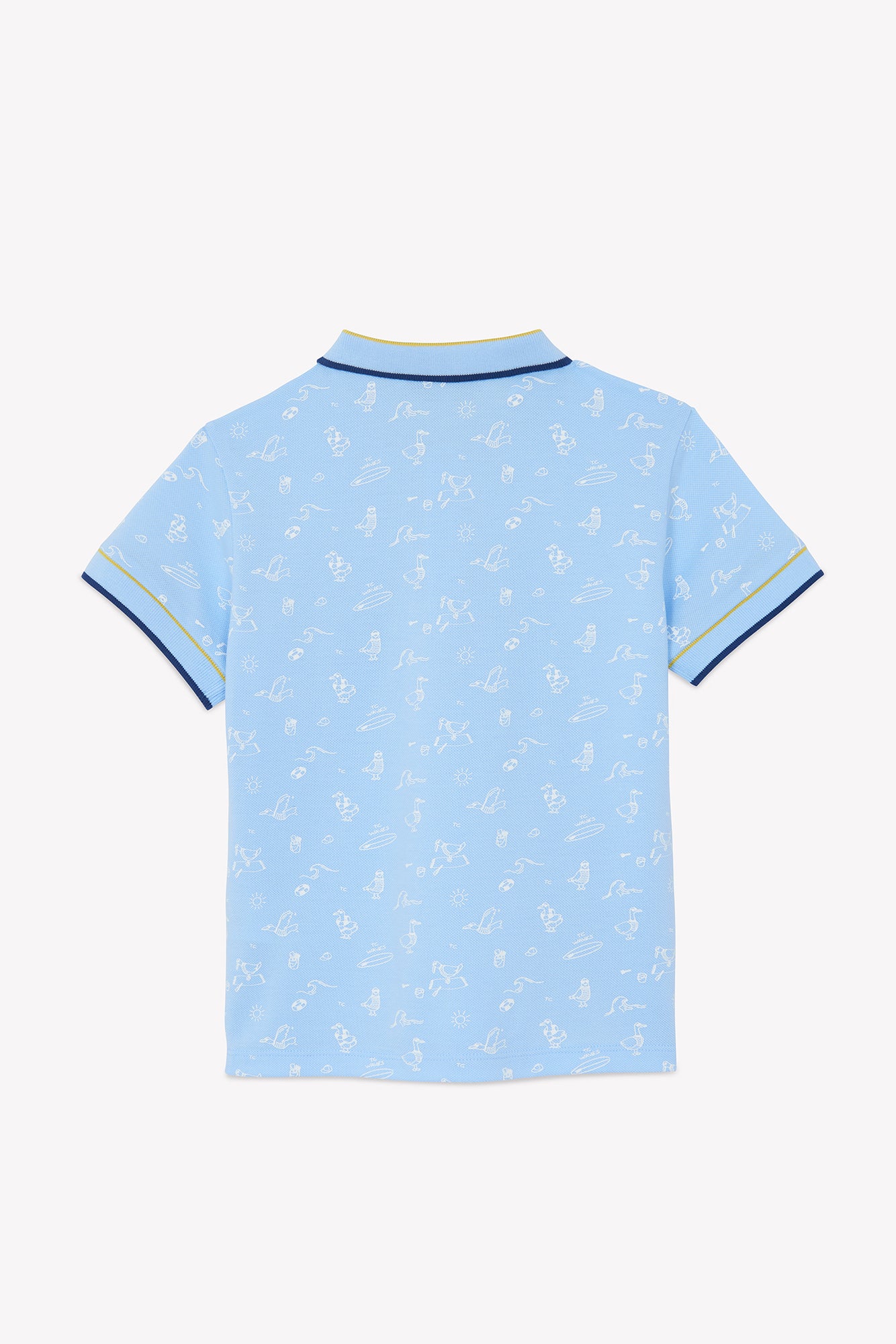 Poloshirt - Blau klare Wolke am Meer