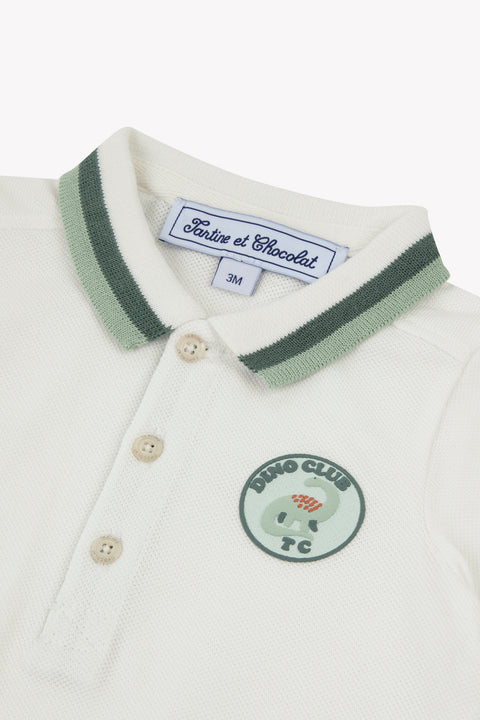 Poloshirt - Ecru Explorer-Baumwolle - Image principale