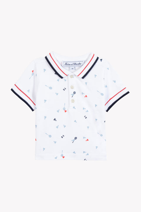 Polo - Blanc coton sport club - Image principale