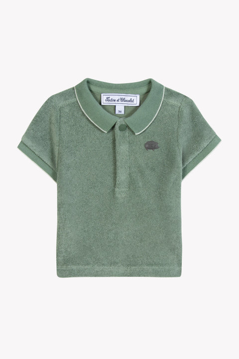Polo - Kaki coton éponge - Image principale