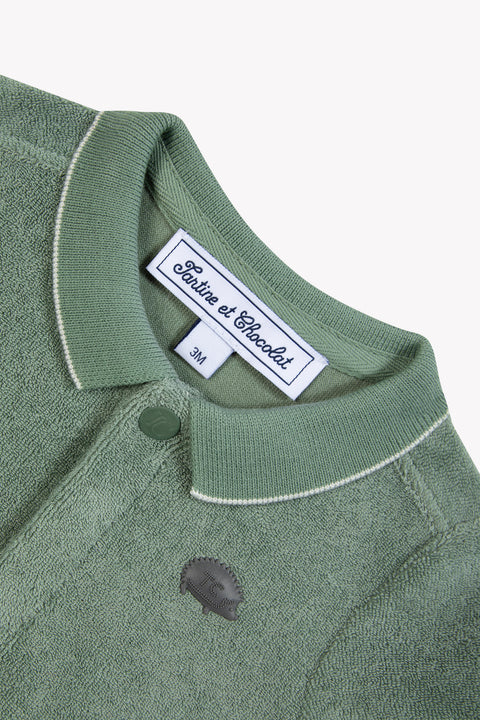 Poloshirt - Kaki katoen - Image principale