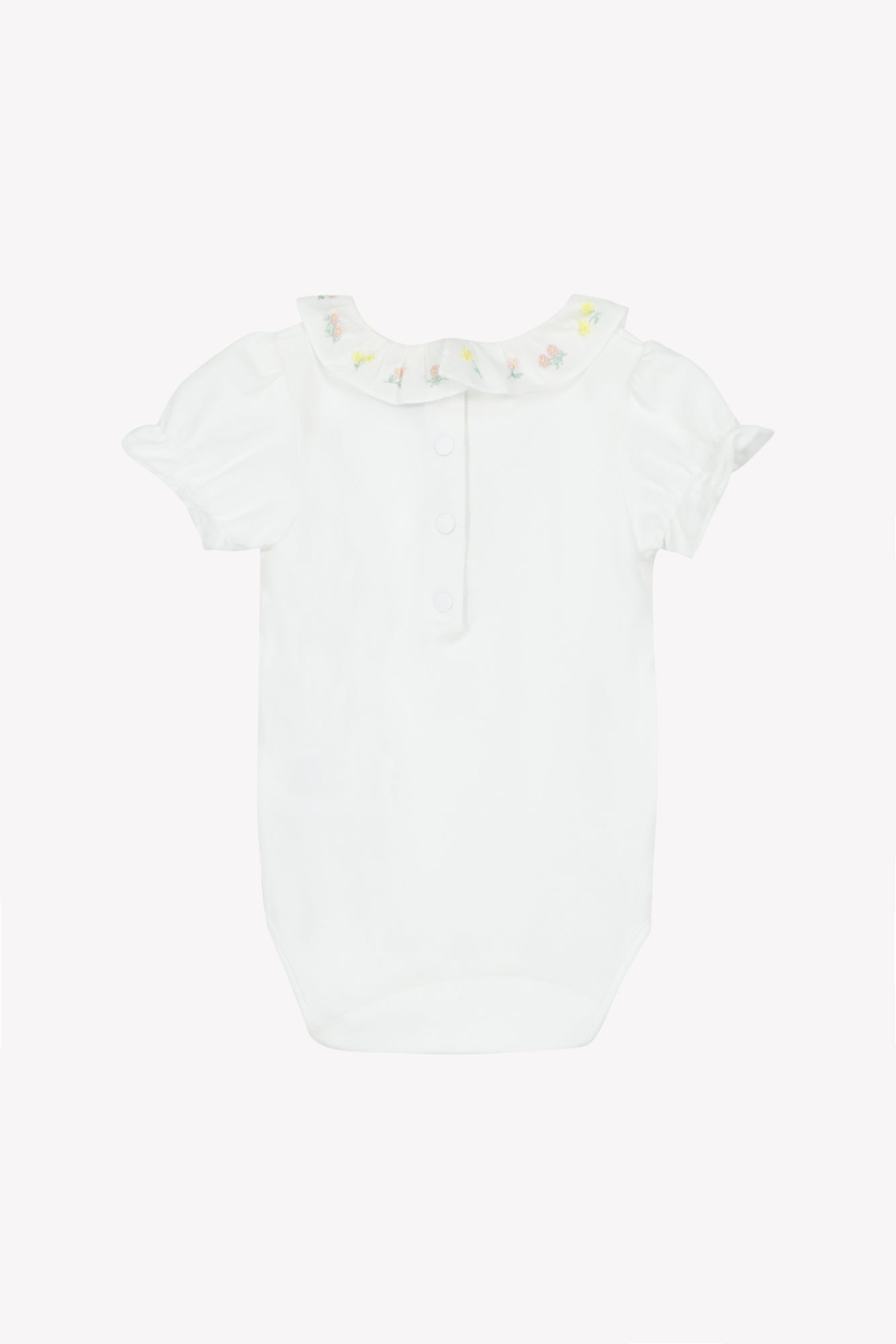 Romper - Wit Borduurwerk bloemrijk